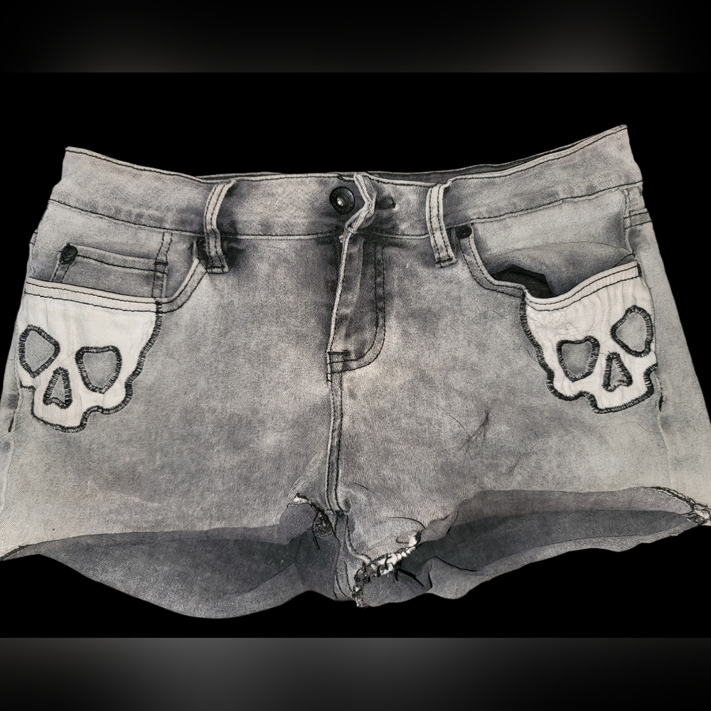 Lovesick Skull Jean shorts